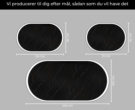 Ovalt badeværelses spejl med LED L230 #5