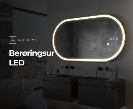 Ovalt badeværelses spejl med LED L230 #9