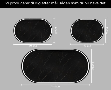 Ovalt badeværelses spejl med LED L231 #5