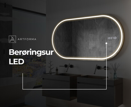 Ovalt badeværelses spejl med LED L231 #9