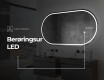 Ovalt badeværelses spejl med LED L231 #8
