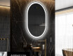 Ovalt badeværelses spejl med LED L230 - Lodret #3