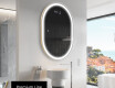 Ovalt badeværelses spejl med LED L230 - Lodret #4