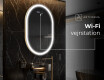 Ovalt badeværelses spejl med LED L230 - Lodret #6