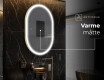 Ovalt badeværelses spejl med LED L230 - Lodret #8