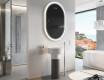 Ovalt badeværelses spejl med LED L230 - Lodret #9