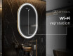 Ovalt badeværelses spejl med LED L231 - Lodret #6