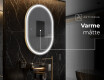 Ovalt badeværelses spejl med LED L231 - Lodret #8