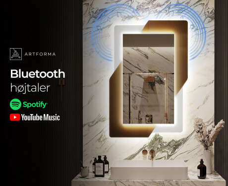 Langt spejl med lys - Retro #7