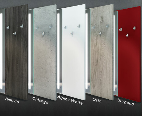 LED spejl med knager til entre - Andes #4