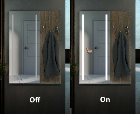 LED spejl med knager til entre - Andes #8