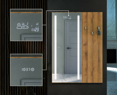 LED spejl med knager til entre - Andes #9