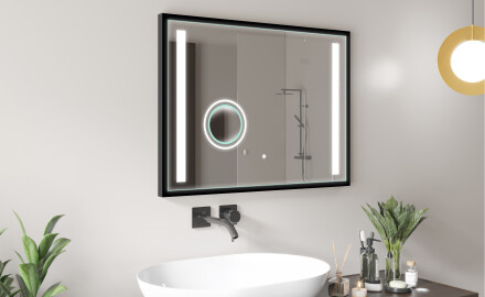 Vintage spejl med lys til badeværelse - FrameLine L02