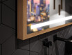 LED spejle til badeværelse med træramme - FrameLine L09 #3