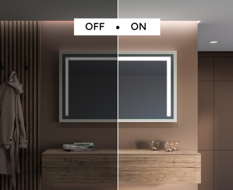 LED spejle til badeværelse med træramme - FrameLine L11 #4