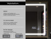 Badeværelsesspejl med LED-belysning og ramme - FrameLine L15 #7