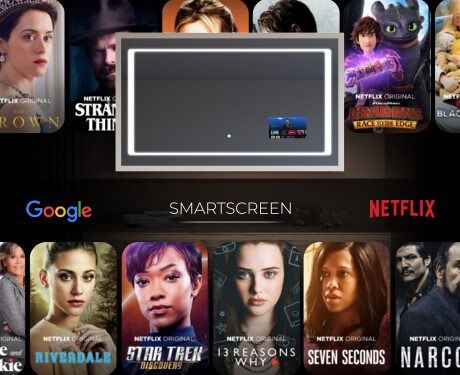 Vintage spejl med lys til badeværelse - FrameLine L61 #6