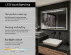 LED spejle til badeværelse med træramme - FrameLine L75 #4