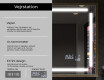 Badeværelsesspejl med LED-belysning og ramme - FrameLine L124 #7