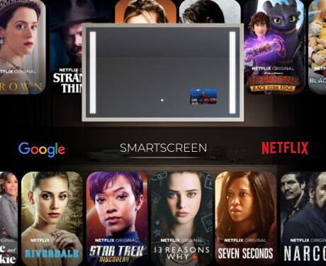 Badeværelsesspejl med lys LED med træramme - FrameLine L131 #6