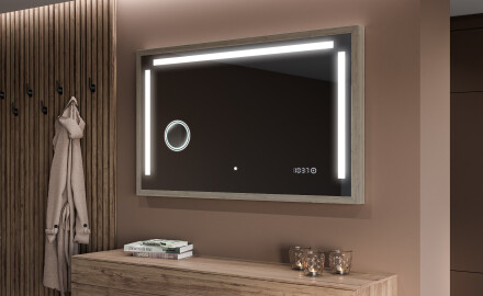 Vintage spejl med lys til badeværelse - FrameLine L134