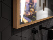 LED spejle til badeværelse med træramme - FrameLine L135 #3