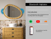 Uregelmæssigt spejl i egetræramme med LED-belysning #7