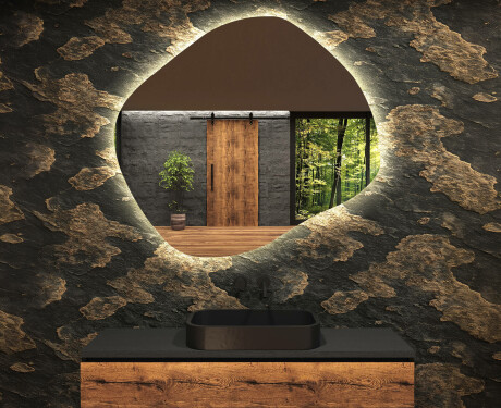 LED Badeværelses spejl med uregelmæssig form R221