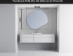 LED Badeværelses spejl med uregelmæssig form R221 #3