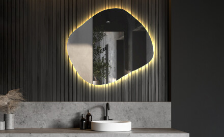 Dekorations LED spejl til væg R221