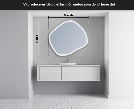 LED Badeværelses spejl med uregelmæssig form R222 #4