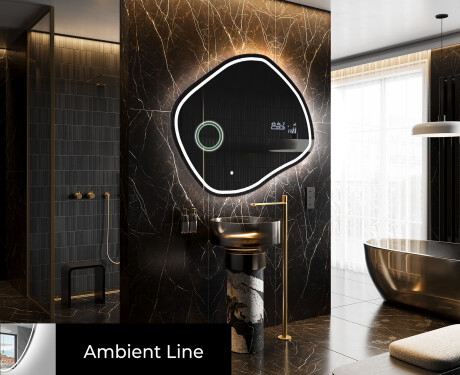 LED Badeværelses spejl med uregelmæssig form R223