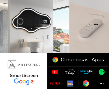 SMART Uregelmæssigt Spejl med lys LED C223 Google #2
