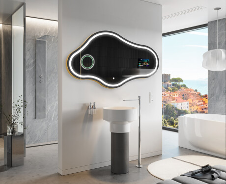 SMART Uregelmæssigt Spejl med lys LED C223 Google #10