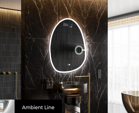 LED Badeværelses spejl med uregelmæssig form SF222