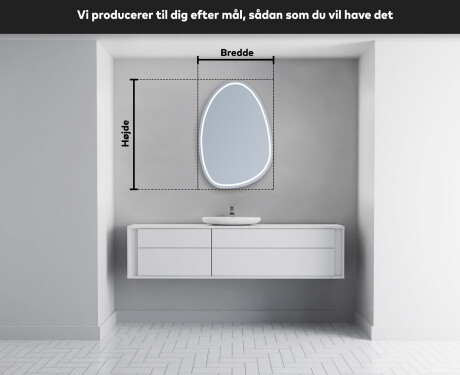 LED Badeværelses spejl med uregelmæssig form SF223 #4