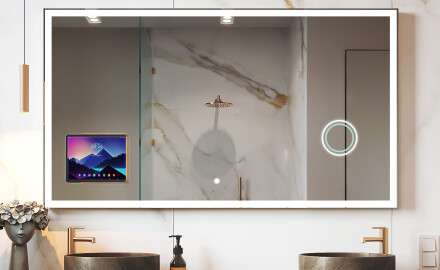 Smart LED badeværelsesspejl med Displine Apple L01 ramme
