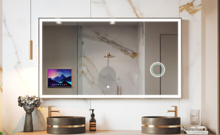 Smart LED badeværelsesspejl med Displine Apple L01 ramme
