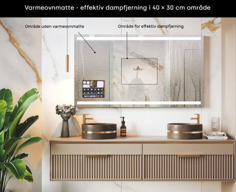 Smart LED badeværelsesspejl med Displine ramme - Apple L09 #7