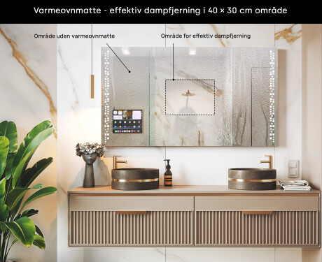 Moderne LED Spejl med iPad Displine L38 Ramme #7