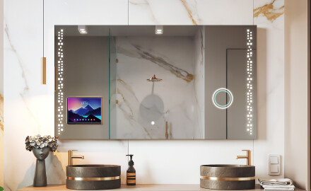 Moderne LED Spejl med iPad Displine L38 Ramme