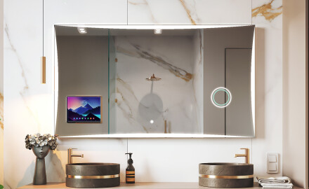 Rektangulært Smart LED Apple Spejl med Displine L77 Ramme