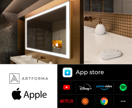 SMART Badeværelsesspejl med lys LED L01 Apple #2