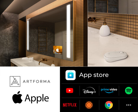 SMART Badeværelsesspejl med lys LED L02 Apple #2