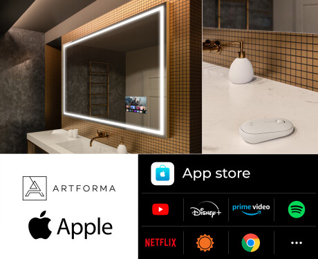 SMART Spejl med lys LED L49 Apple #2