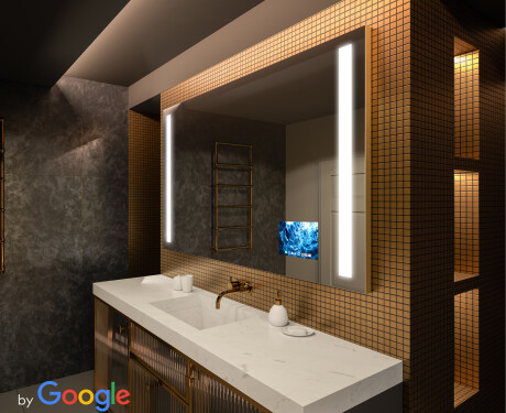 SMART Spejl med LED-baglys LED L02 Serie Google
