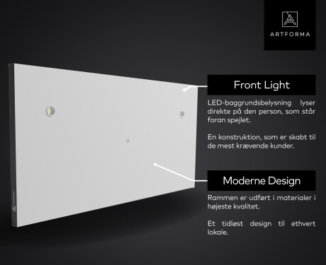 SMART Spejl med LED-baglys LED L02 Serie Google #5