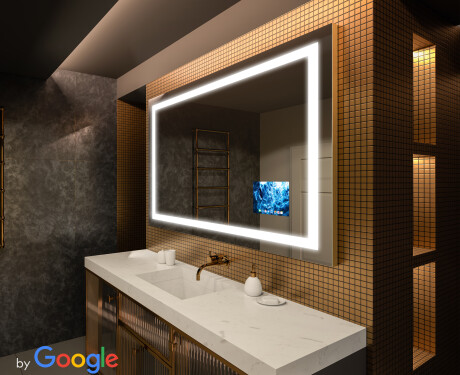 SMART Spejl med LED-baglys LED L15 Serie Google #1