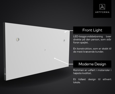 SMART Spejl med LED-baglys LED L15 Serie Google #5