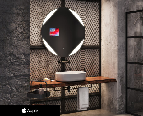 SMART Rund Spejl med lys LED L114 Apple